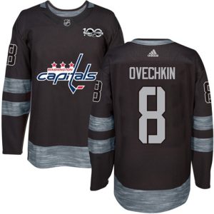 Boern-NHL-Washington-Capitals-Ishockey-Troeje-Alex-Ovechkin-8-Authentic-Sort-1917-2017-100th-Anniversary