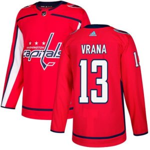 Boern-NHL-Washington-Capitals-Ishockey-Troeje-Jakub-Vrana-13-Authentic-Roed-Hjemme