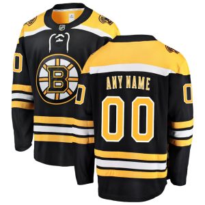 Boston-Bruins-Troeje-Fanatics-Branded-Sort-Hjemme-Breakaway-Tilpasset