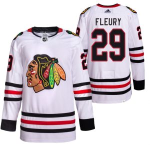 Chicago-Blackhawks-Troeje-Marc-Andre-Fleury-Ude-Hvid-29-PrimeGreen-Authentic-Pro