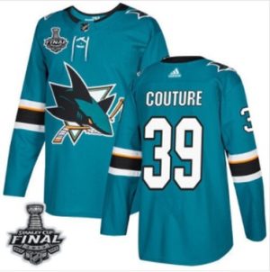 Joe-Pavelski-Maend-Sharks-Teal-Hjemme-Blaa-2019-Stanley-Cup-Final-Stitched