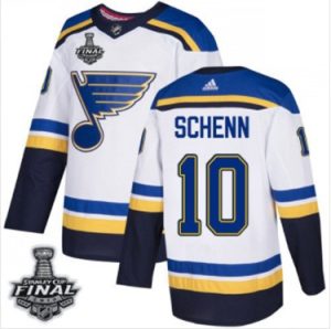 Maend-Blues-10-Brayden-Schenn-Hvid-2019-Stanley-Cup-Final-Stitched
