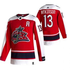 Maend-Columbus-Blue-Jackets-Troeje-Cam-Atkinson-13-2022-Reverse-Retro-Roed-Authentic