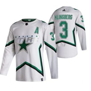 Maend-Dallas-Stars-Troeje-John-Klingberg-3-2022-Reverse-Retro-Hvid-Authentic