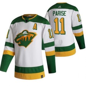 Maend-Minnesota-Wild-Troeje-Zach-Parise-11-2022-Reverse-Retro-Hvid-Authentic