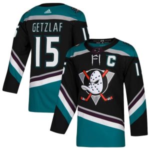 Maend-NHL-Anaheim-Ducks-Troeje-Ryan-Getzlaf-15-2018-19-Sort-Teal-Authentic