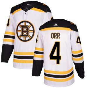 Maend-NHL-Boston-Bruins-Troeje-Bobby-Orr-4-Authentic-Hvid-Ude
