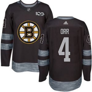 Maend-NHL-Boston-Bruins-Troeje-Bobby-Orr-4-Authentic-Sort-1917-2017-100th-Anniversary