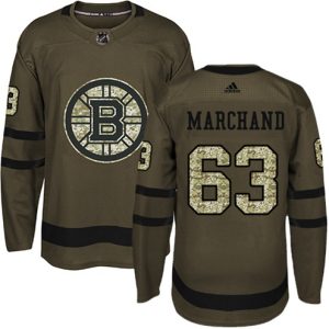 Maend-NHL-Boston-Bruins-Troeje-Brad-Marchand-63-Authentic-Groen-Salute-to-Service