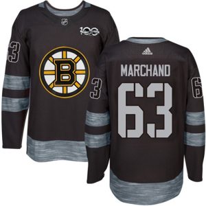 Maend-NHL-Boston-Bruins-Troeje-Brad-Marchand-63-Authentic-Sort-1917-2017-100th-Anniversary