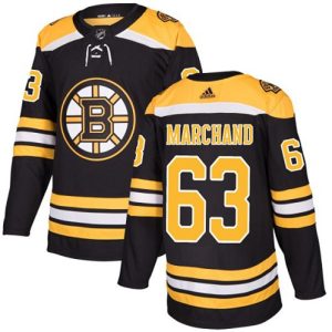 Maend-NHL-Boston-Bruins-Troeje-Brad-Marchand-63-Authentic-Sort-Hjemme
