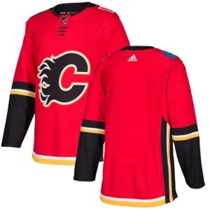 Maend-NHL-Calgary-Flames-Troeje-Blank-Roed-Authentic