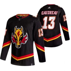 Maend-NHL-Calgary-Flames-Troeje-Johnny-Gaudreau-13-2022-Reverse-Retro-Sort-Authentic