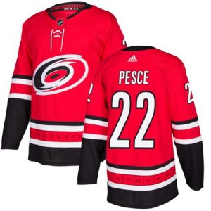 Maend-NHL-Carolina-Hurricanes-Troeje-Brett-Pesce-22-Authentic-Roed-Hjemme