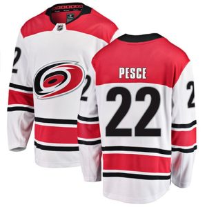 Maend-NHL-Carolina-Hurricanes-Troeje-Brett-Pesce-22-Breakaway-Hvid-Fanatics-Branded-Ude