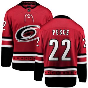 Maend-NHL-Carolina-Hurricanes-Troeje-Brett-Pesce-22-Breakaway-Roed-Fanatics-Branded-Hjemme
