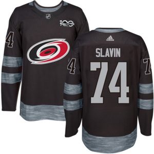 Maend-NHL-Carolina-Hurricanes-Troeje-Jaccob-Slavin-74-Authentic-Sort-1917-2017-100th-Anniversary