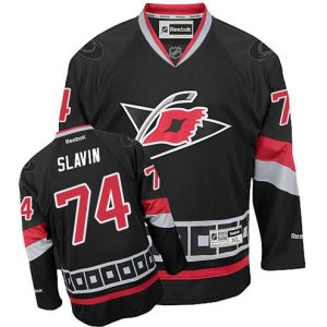 Maend-NHL-Carolina-Hurricanes-Troeje-Jaccob-Slavin-74-Reebok-Sort-Third