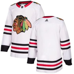 Maend-NHL-Chicago-Blackhawks-Troeje-Blank-Hvid-Authentic