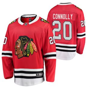 Maend-NHL-Chicago-Blackhawks-Troeje-Brett-Connolly-20-2021-Roed-Hjemme