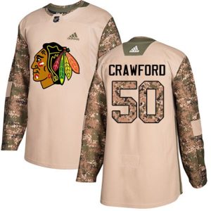 Maend-NHL-Chicago-Blackhawks-Troeje-Corey-Crawford-50-Authentic-Camo-Veterans-Day-Practice