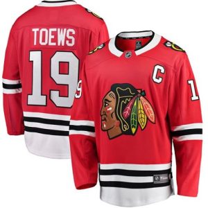 Maend-NHL-Chicago-Blackhawks-Troeje-Jonathan-Toews-19-Breakaway-Roed-Fanatics-Branded-Hjemme