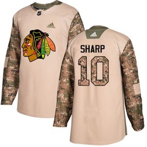 Maend-NHL-Chicago-Blackhawks-Troeje-Patrick-Sharp-10-Authentic-Camo-Veterans-Day-Practice