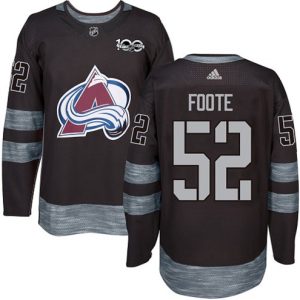 Maend-NHL-Colorado-Avalanche-Troeje-Adam-Foote-52-Authentic-Sort-1917-2017-100th-Anniversary