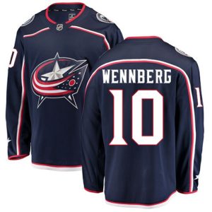 Maend-NHL-Columbus-Blue-Jackets-Troeje-Alexander-Wennberg-10-Breakaway-Navy-Blaa-Fanatics-Branded-Hjemme