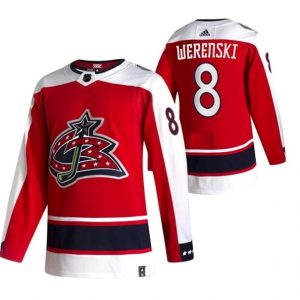 Maend-NHL-Columbus-Blue-Jackets-Troeje-Zach-Werenski-8-2022-Reverse-Retro-Roed-Authentic
