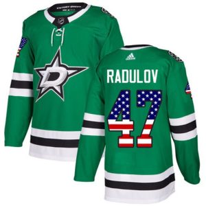 Maend-NHL-Dallas-Stars-Troeje-Alexander-Radulov-47-Authentic-Groen-USA-Flag-Fashion
