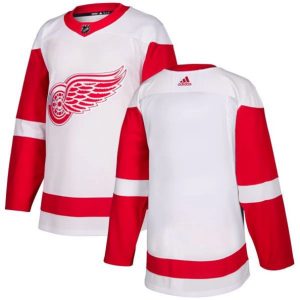 Maend-NHL-Detroit-Red-Wings-Troeje-Blank-Hvid-Authentic