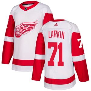 Maend-NHL-Detroit-Red-Wings-Troeje-Dylan-Larkin-71-Authentic-Hvid-Ude