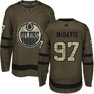 Maend-NHL-Edmonton-Oilers-Troeje-Connor-McDavid-97-Authentic-Groen-Salute-to-Service