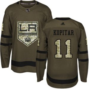 Maend-NHL-Los-Angeles-Kings-Troeje-Anze-Kopitar-11-Authentic-Groen-Salute-to-Service