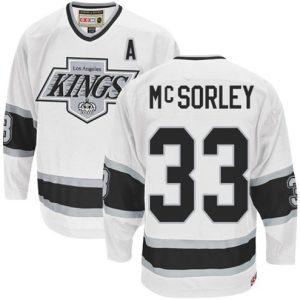 Maend-NHL-Los-Angeles-Kings-Troeje-Marty-Mcsorley-33-Authentic-Throwback-Hvid-CCM