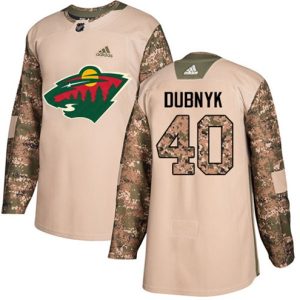 Maend-NHL-Minnesota-Wild-Troeje-Devan-Dubnyk-40-Authentic-Camo-Veterans-Day-Practice