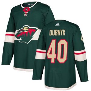 Maend-NHL-Minnesota-Wild-Troeje-Devan-Dubnyk-40-Authentic-Groen-Hjemme