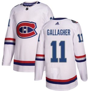 Maend-NHL-Montreal-Canadiens-Troeje-Brendan-Gallagher-11-Authentic-Hvid-2017-100-Classic