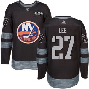 Maend-NHL-NHL-New-York-Islanders-Troeje-Anders-Lee-27-1917-2017-100th-Anniversary-Sort-Authentic