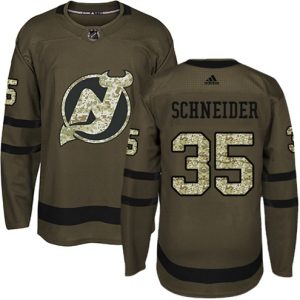 Maend-NHL-New-Jersey-Devils-Troeje-Cory-Schneider-35-Authentic-Groen-Salute-to-Service
