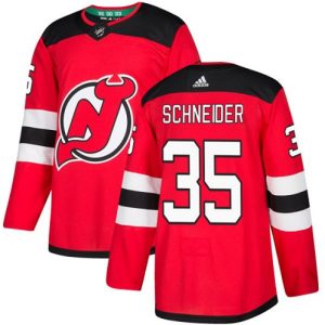Maend-NHL-New-Jersey-Devils-Troeje-Cory-Schneider-35-Authentic-Roed-Hjemme