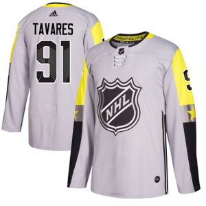 Maend-NHL-New-York-Islanders-Troeje-John-Tavares-91-Authentic-Graa-2018-All-Star-Metro-Division