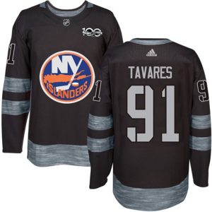 Maend-NHL-New-York-Islanders-Troeje-John-Tavares-91-Authentic-Sort-1917-2017-100th-Anniversary