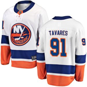 Maend-NHL-New-York-Islanders-Troeje-John-Tavares-91-Breakaway-Hvid-Fanatics-Branded-Ude