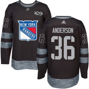 Maend-NHL-New-York-Rangers-Troeje-Glenn-Anderson-36-Authentic-Sort-1917-2017-100th-Anniversary