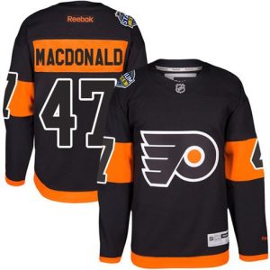 Maend-NHL-Philadelphia-Flyers-Troeje-Andrew-MacDonald-47-Reebok-Sort-2017-Stadium-Series