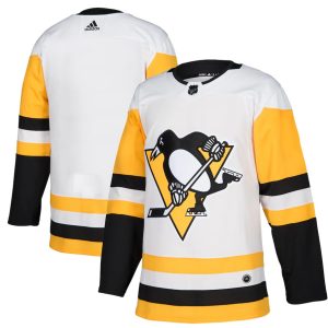 Maend-NHL-Pittsburgh-Penguins-Troeje-Blank-Ude-Authentic-Hvid