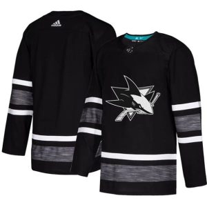 Maend-NHL-San-Jose-Sharks-Troeje-Blank-2019-All-Star-Sort-Authentic