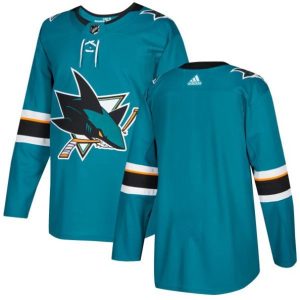 Maend-NHL-San-Jose-Sharks-Troeje-Blank-Teal-Authentic